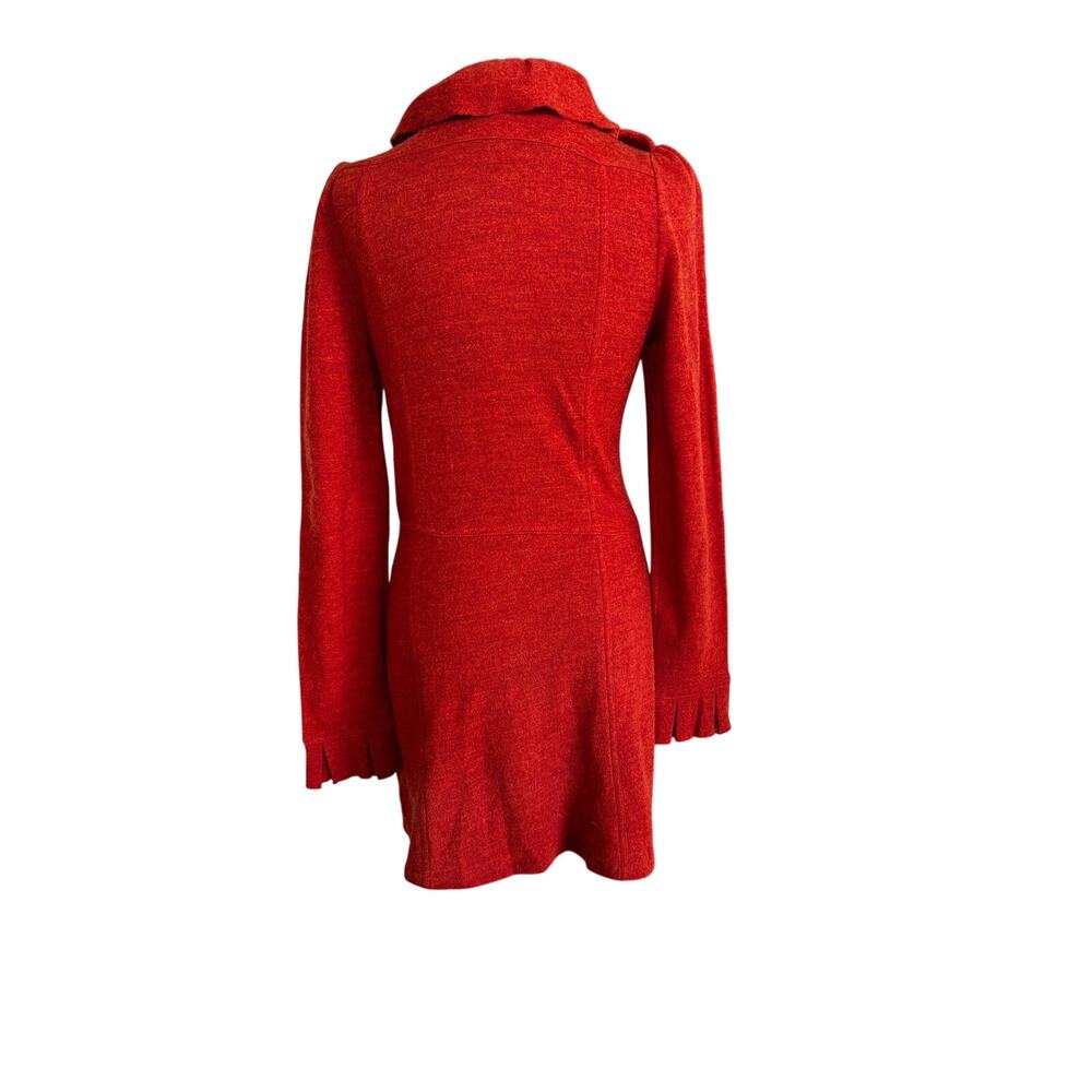 Charlie & Robin Wool Sweater Jacket Anthropologie Orange SZS - Picture 5 of 14